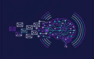 Newsletter email et visibilité IA Gemini ChatGPT — illustration abstract