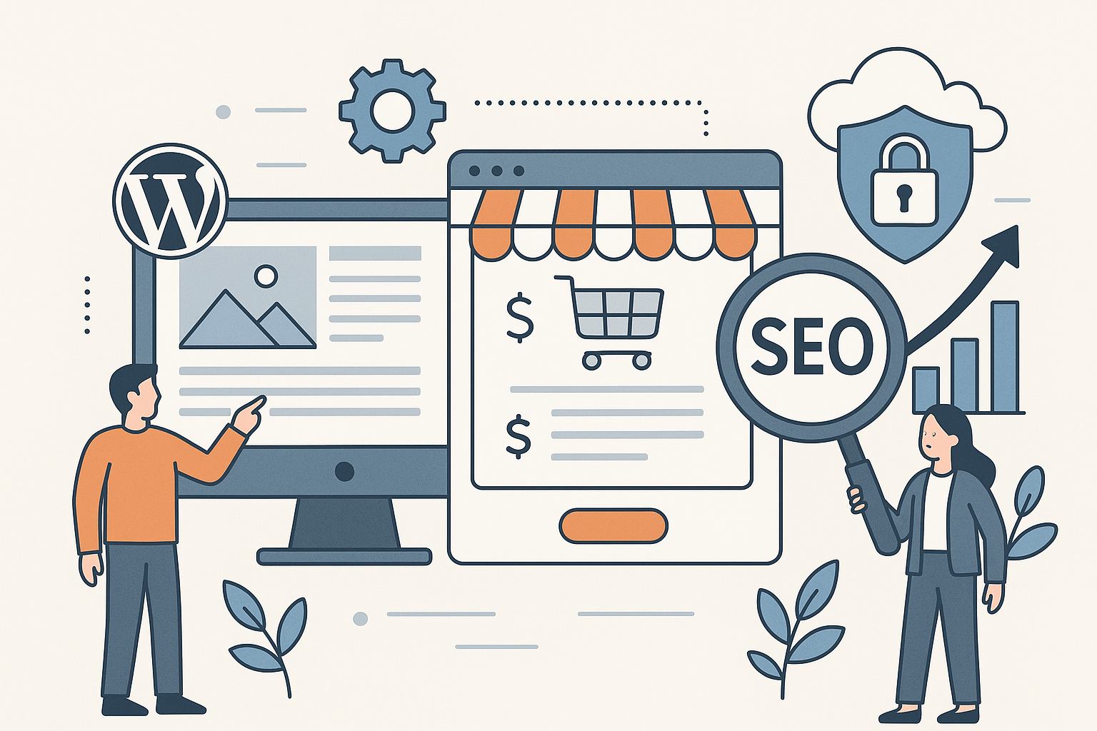 Création site web PME : vitrine WordPress, e-commerce, SEO et sécurité