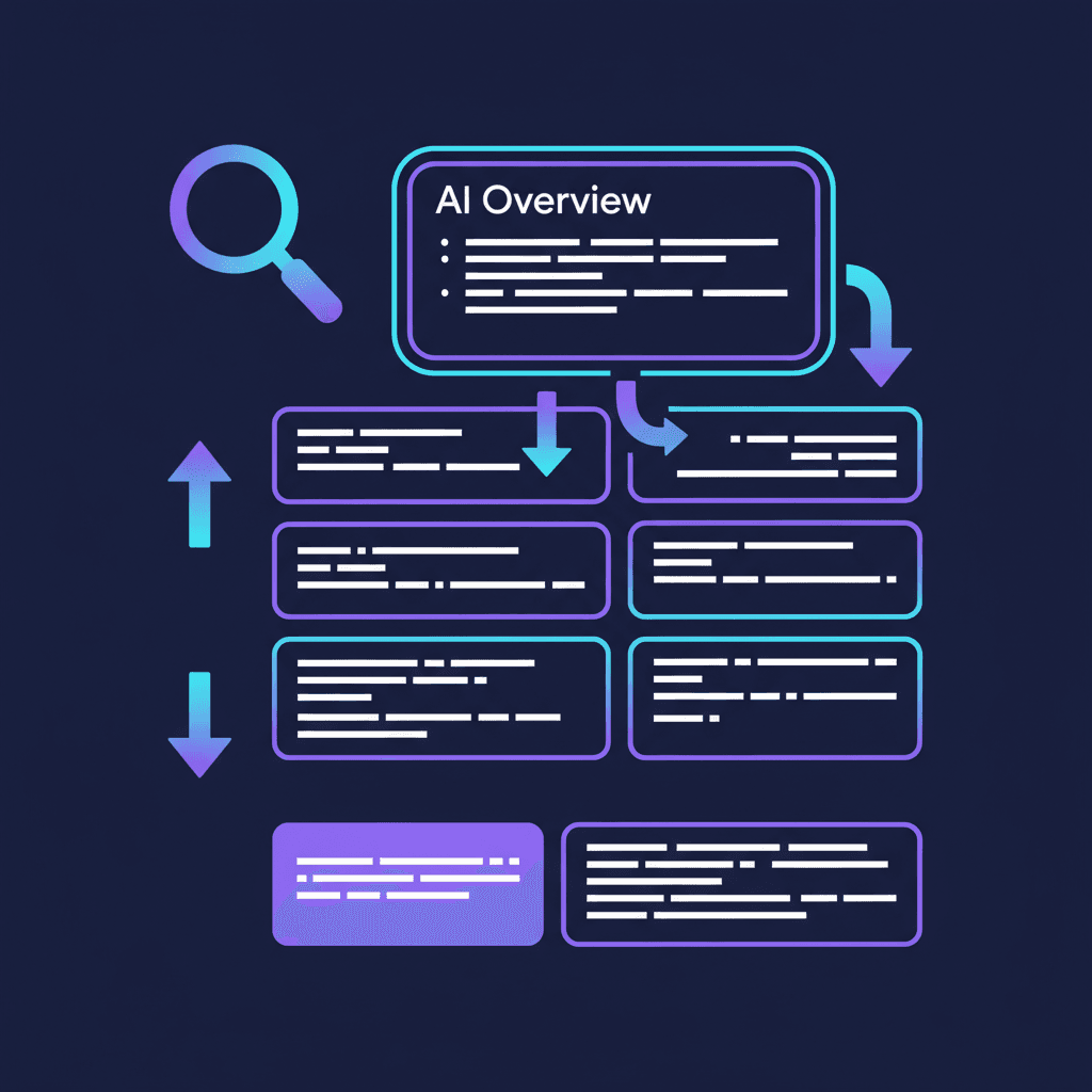 Méta-descriptions SEO et AI Overviews — comportement de scroll retour