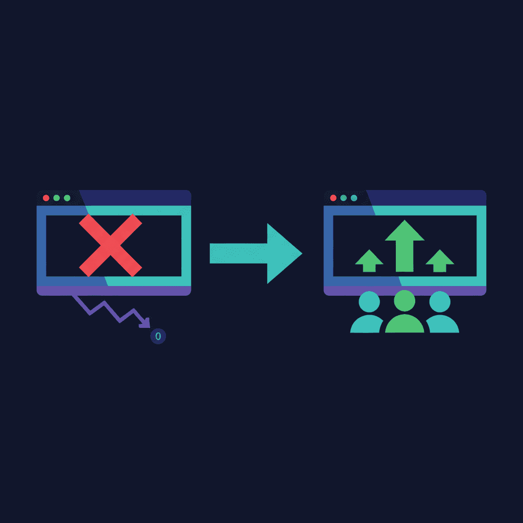 Site web PME sans prospects vs site optimisé qui génère des leads